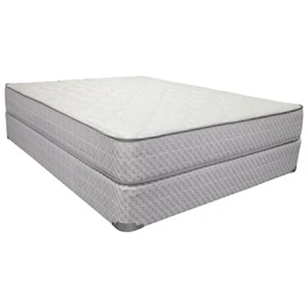 Queen 9 1/2" Firm Two Sided Mattress and 9" Wood Foundation